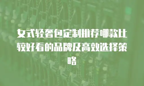 女式轻奢包定制推荐哪款比较好看的品牌及高效选择策略
