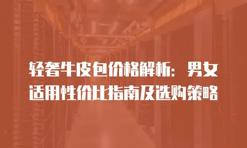 轻奢牛皮包价格解析：男女适用性价比指南及选购策略