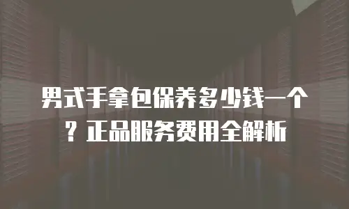 男式手拿包保养多少钱一个？正品服务费用全解析