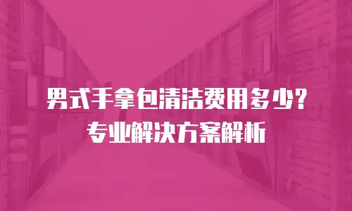 男式手拿包清洁费用多少？专业解决方案解析