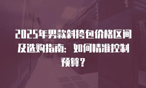 2025年男款斜挎包价格区间及选购指南：如何精准控制预算？