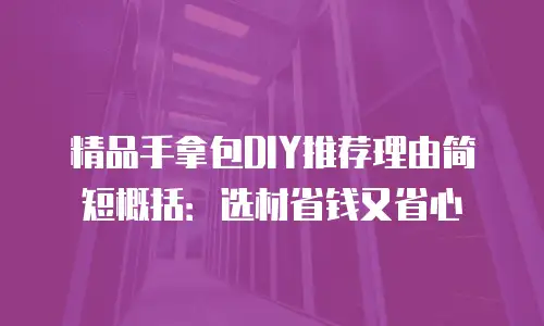 精品手拿包DIY推荐理由简短概括：选材省钱又省心