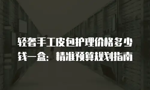 轻奢手工皮包护理价格多少钱一盒：精准预算规划指南