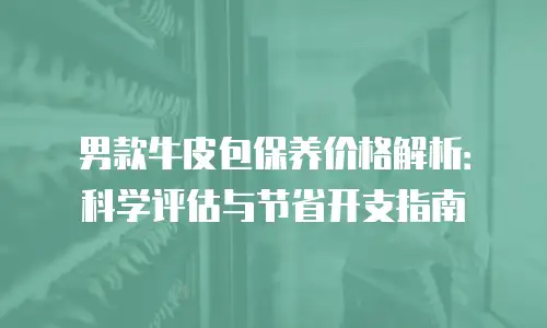 男款牛皮包保养价格解析：科学评估与节省开支指南