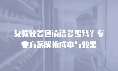 女款轻奢包清洁多少钱？专业方案解析成本与效果