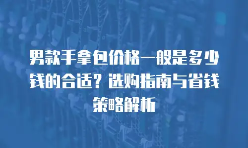 男款手拿包价格一般是多少钱的合适？选购指南与省钱策略解析