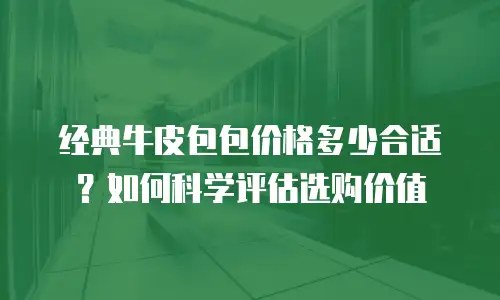经典牛皮包包价格多少合适？如何科学评估选购价值