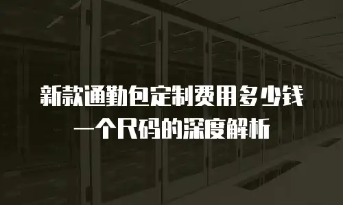新款通勤包定制费用多少钱一个尺码的深度解析