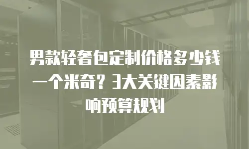 男款轻奢包定制价格多少钱一个米奇？3大关键因素影响预算规划
