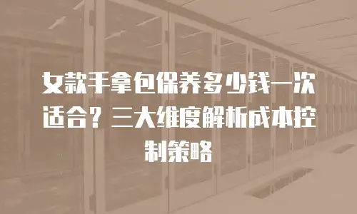 女款手拿包保养多少钱一次适合？三大维度解析成本控制策略