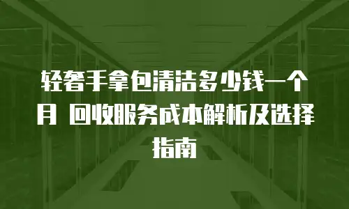 轻奢手拿包清洁多少钱一个月 回收服务成本解析及选择指南