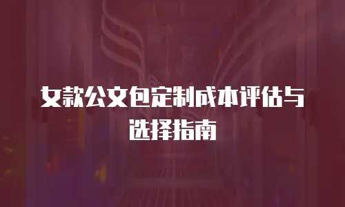 女款公文包定制成本评估与选择指南