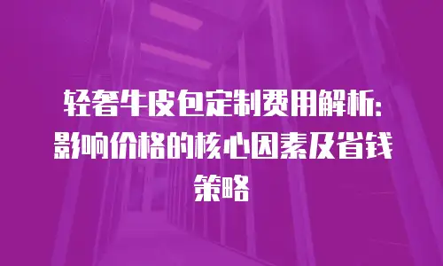 轻奢牛皮包定制费用解析：影响价格的核心因素及省钱策略