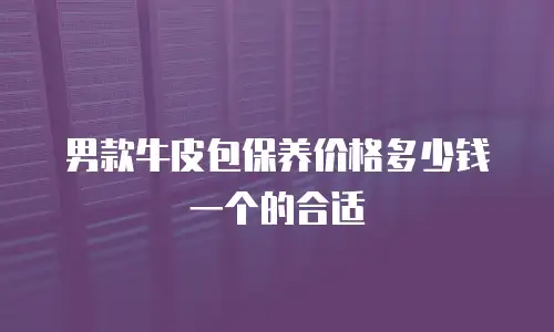 男款牛皮包保养价格多少钱一个的合适