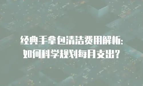 经典手拿包清洁费用解析：如何科学规划每月支出？