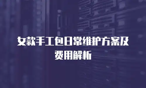 女款手工包日常维护方案及费用解析