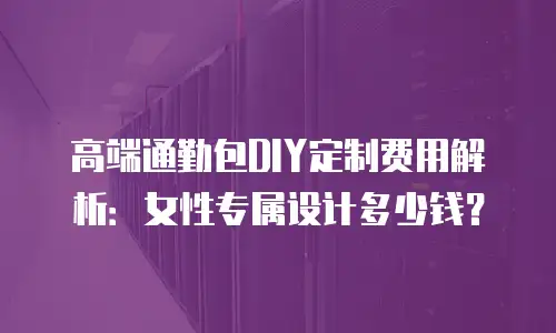 高端通勤包DIY定制费用解析：女性专属设计多少钱？