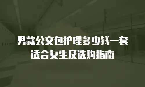 男款公文包护理多少钱一套适合女生及选购指南