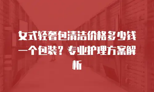 女式轻奢包清洁价格多少钱一个包装？专业护理方案解析