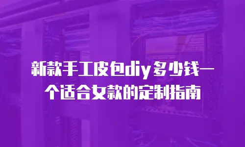 新款手工皮包diy多少钱一个适合女款的定制指南