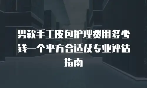 男款手工皮包护理费用多少钱一个平方合适及专业评估指南