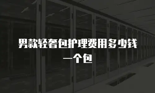 男款轻奢包护理费用多少钱一个包