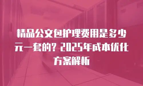 精品公文包护理费用是多少元一套的？2025年成本优化方案解析