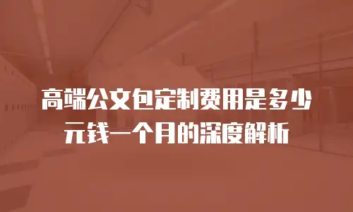 高端公文包定制费用是多少元钱一个月的深度解析