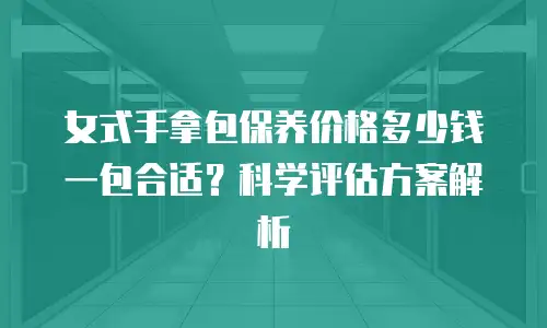女式手拿包保养价格多少钱一包合适？科学评估方案解析