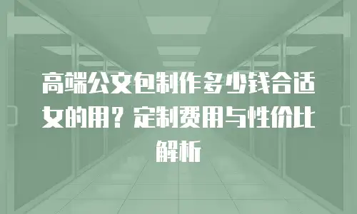 高端公文包制作多少钱合适女的用？定制费用与性价比解析