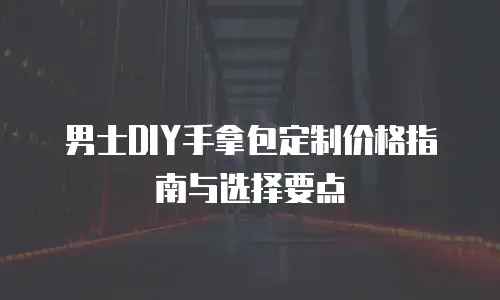 男士DIY手拿包定制价格指南与选择要点