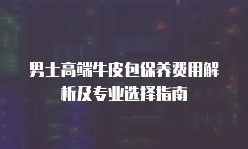 男士高端牛皮包保养费用解析及专业选择指南