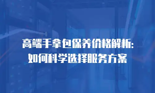高端手拿包保养价格解析：如何科学选择服务方案