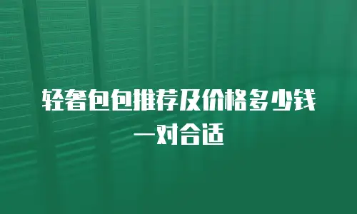 轻奢包包推荐及价格多少钱一对合适