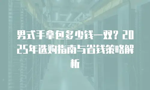 男式手拿包多少钱一双？2025年选购指南与省钱策略解析