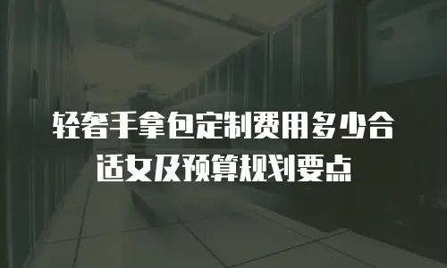 轻奢手拿包定制费用多少合适女及预算规划要点