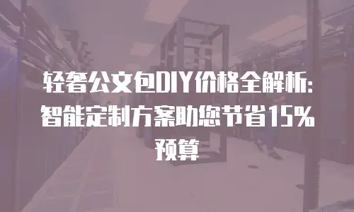 轻奢公文包DIY价格全解析：智能定制方案助您节省15%预算