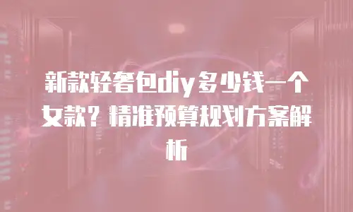 新款轻奢包diy多少钱一个女款？精准预算规划方案解析