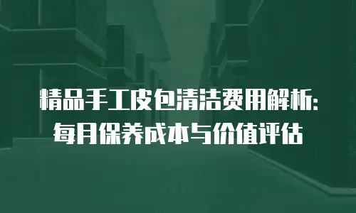 精品手工皮包清洁费用解析：每月保养成本与价值评估