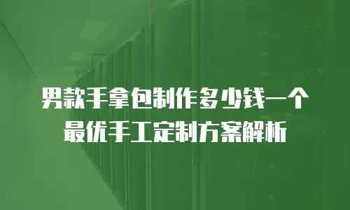 男款手拿包制作多少钱一个 最优手工定制方案解析