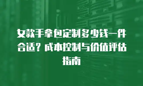 女款手拿包定制多少钱一件合适？成本控制与价值评估指南