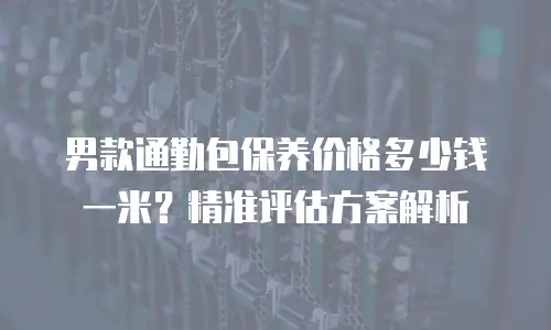 男款通勤包保养价格多少钱一米？精准评估方案解析