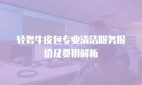轻奢牛皮包专业清洁服务报价及费用解析