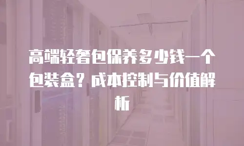 高端轻奢包保养多少钱一个包装盒？成本控制与价值解析