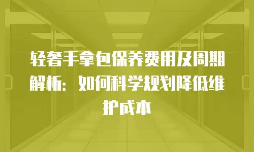 轻奢手拿包保养费用及周期解析：如何科学规划降低维护成本