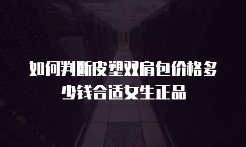 如何判断皮塑双肩包价格多少钱合适女生正品