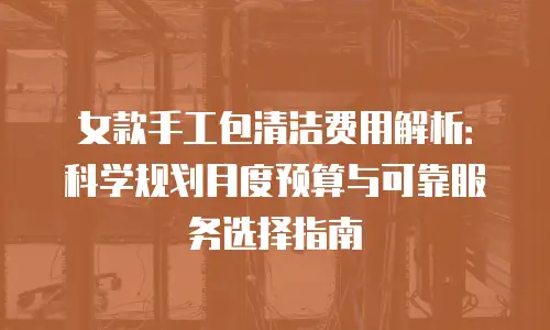 女款手工包清洁费用解析：科学规划月度预算与可靠服务选择指南