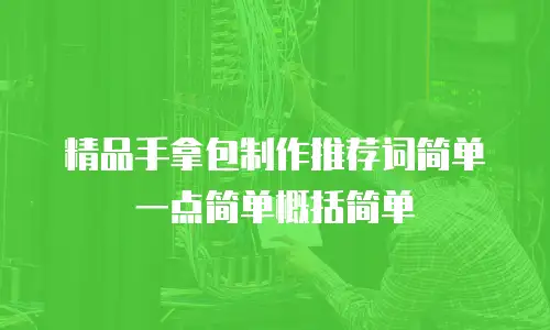 精品手拿包制作推荐词简单一点简单概括简单