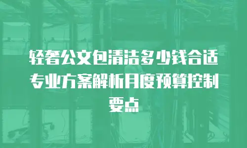 轻奢公文包清洁多少钱合适 专业方案解析月度预算控制要点