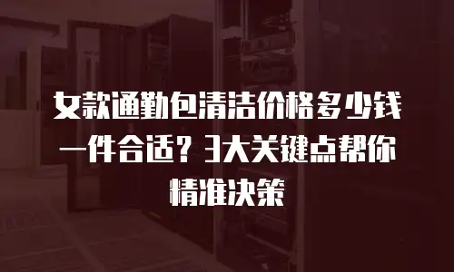 女款通勤包清洁价格多少钱一件合适？3大关键点帮你精准决策